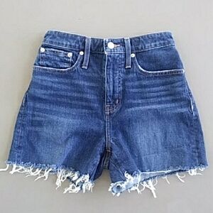 Madewell Dark Wash Curvy High Rise Denim Shorts Size 26